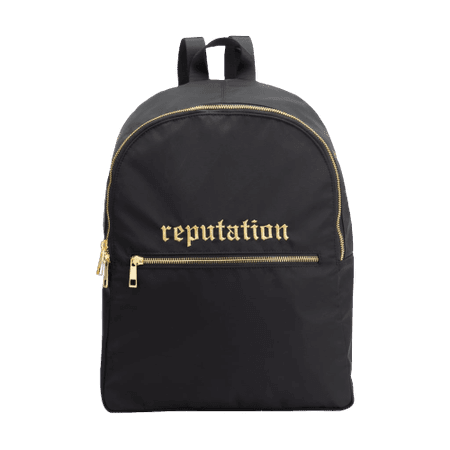 Taylor Swift - Black Backpack With Gold Tone Zippers