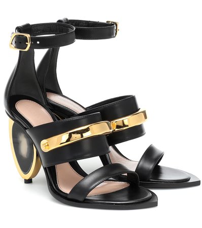 Alexander McQueen - Peak embellished leather sandals | Mytheresa