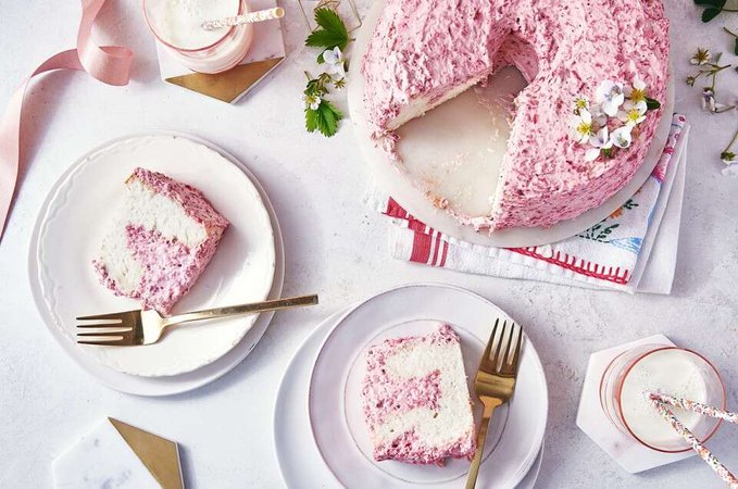 Strawberry-Filled Angel Food Cake | King Arthur Baking