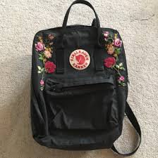black kanken backpack embroidery - Google Search