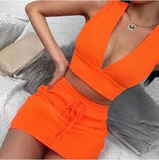 sexy orange skirt outfit - Google Search