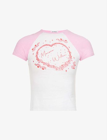 MAISIE WILEN - Slinky brand-print cotton-jersey T-shirt | Selfridges.com