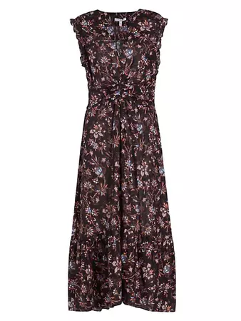 Shop Derek Lam 10 Crosby Kris Sleeveless Floral Midi-Dress | Saks Fifth Avenue