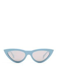 Céline Cat-eye Acetate Sunglasses in Light Blue (Blue) - Lyst
