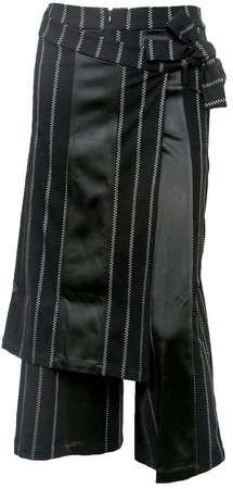 Vivienne Hu Asymmetric Wrap Skirt Leather