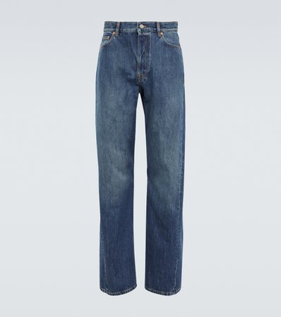 Valentino, Mid-rise tapered jeans