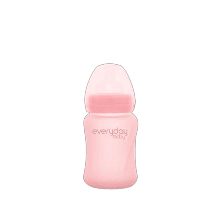 Glass Baby Bottle (150mL) - Rose Pink by EVERYDAY BABY
