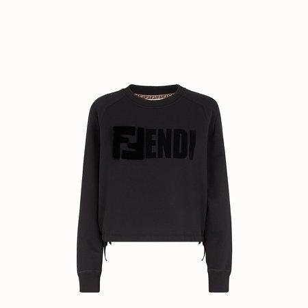 Black cotton sweatshirt - SWEATSHIRT | Fendi