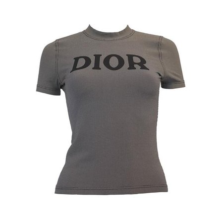 *clipped by @luci-her* Dior Houndstooth T-shirt Tee Shirt Size 4 (S) - Tradesy