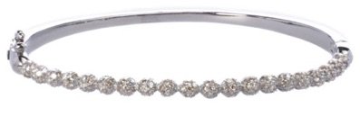 Silver Diamond Beaded Bracelet