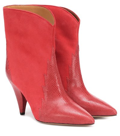 Leider suede ankle boots