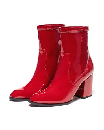 red patent janet boot by intentionally blank - shoes - ban.do