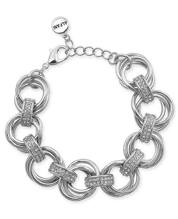 Alfani Crystal Accent Multi-Hoop Link Bracelet, Created for Macy's - Fashion Jewelry - Jewelry & Watches - Macy's