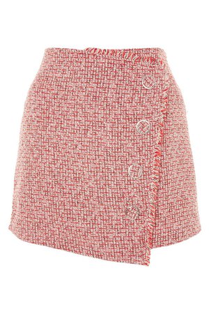 Boucle Asymmetric Wrap Mini Skirt - Topshop