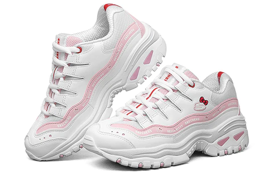 Hello Kitty x Skechers WMNS Low-Top Running Shoes Pink/White