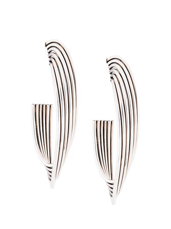 Saint Laurent Twisted Hoop Earrings Ss20 | Farfetch.com