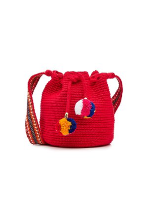 Mini Bucket Bag with Pompoms Gr. One Size