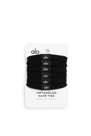 Untangled Hair Tie 6-Pack - Black | Alo Yoga