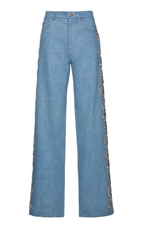 Embellished Wide-Leg Jeans By Magda Butrym | Moda Operandi