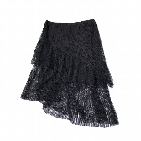 goth fishnet asymmetrical fairy skirt
