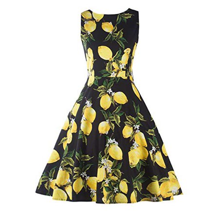 Lemon Print Dress: Amazon.com