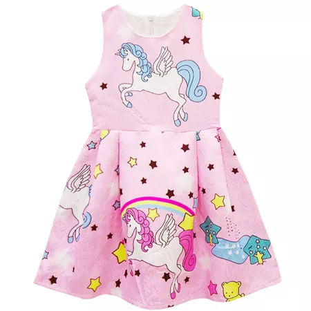 Unicorn Dress 2018 Summer Dresses for Girls Princess Birthday Party Dress Children Trolls Costume Kids Clothes Vestido 3 10Y-in Dresses from Mother & Kids on Aliexpress.com | Alibaba Group