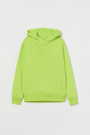 Hooded Sweatshirt - Neon yellow - Kids | H&M US