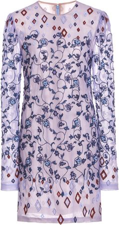 J. Mendel Embroidered Tulle Dress Size: 2