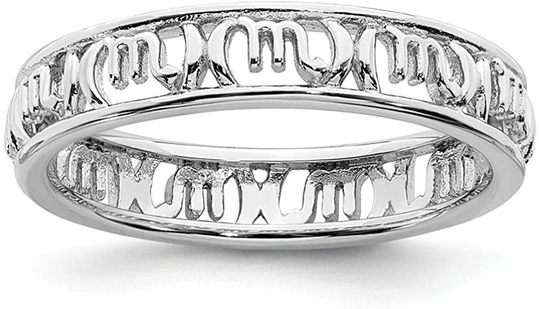 925 Sterling Silver Stackable Scorpio Zodiac Ring