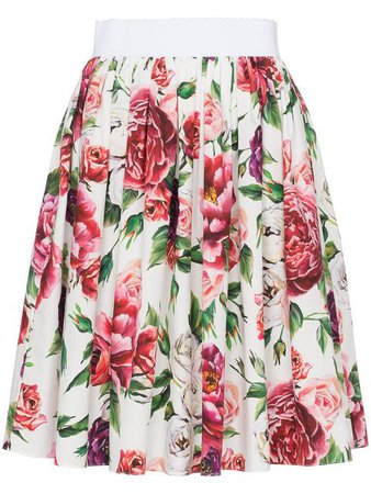 Dolce & Gabbana A-Line Skirt With Peonies Print - Farfetch