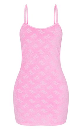 Prettylittlething Pink Towel Beach Dress | PrettyLittleThing