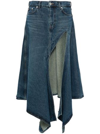 Y/Project cut-out Midi Denim Skirt - Farfetch