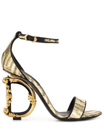 Dolce & Gabbana Baroque D&G Heeled Sandals - Farfetch