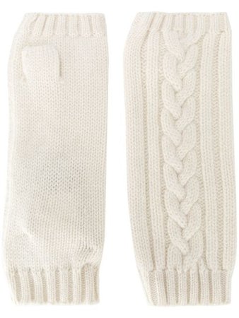 Pringle of Scotland fingerless cable-knit gloves - Farfetch