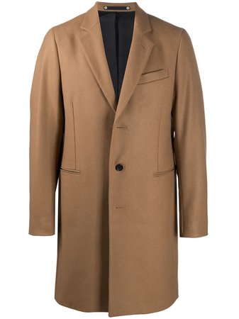 PS Paul Smith brown single-breasted coat for men | M2R116RE21059 at Farfetch.com