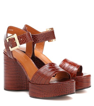 Altesse leather wedge sandals
