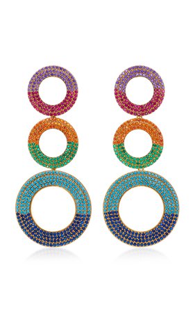 Gold-Plated Grommet Rainbow Earrings by Joanna Laura Constantine | Moda Operandi