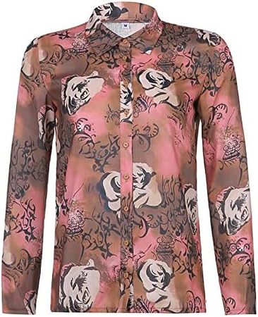 Women Y2K Long Sleeve Button Shirt Lapel Collar Vintage Slim Fit Crop Top Tee Shirts Blouse Grunge Fairycore Streetwear at Amazon Women’s Clothing store