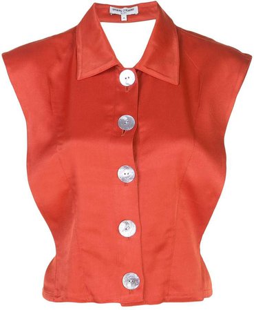 button front tank top