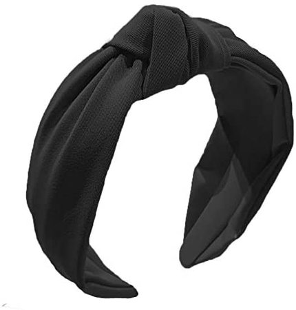 Amazon.com : Headband for Women, Knotted Wide Headband, Yoga Hair Band Fashion Elastic Hair Accessories for Women and Girls (Black) : Beauty