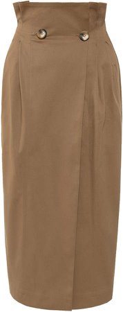 Anna October London Cotton-Blend Wrap Skirt Size: XS