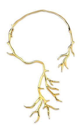 Big Coral 22k Gold Vermeil Necklace By Evren Kayar | Moda Operandi