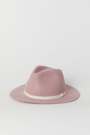Фетровая шляпа - Винтажный розовый - | H&M RU