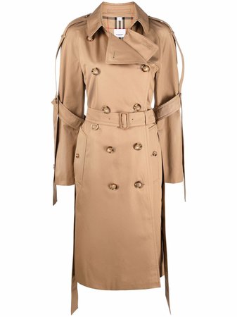 Burberry double-breasted trench coat - FARFETCH