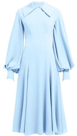 Gaynor Wave Cady Midi Dress - Womens - Light Blue