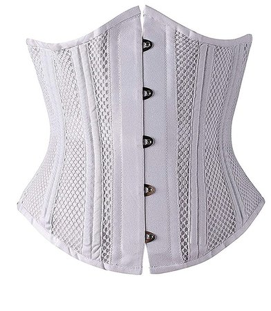 white mesh corset