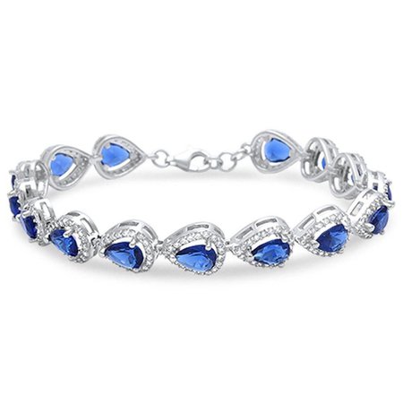 blue pear bracelet