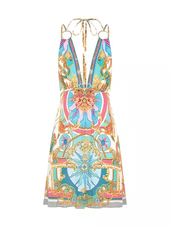 Shop Camilla Abstract-Print Silk Sleeveless Minidress | Saks Fifth Avenue
