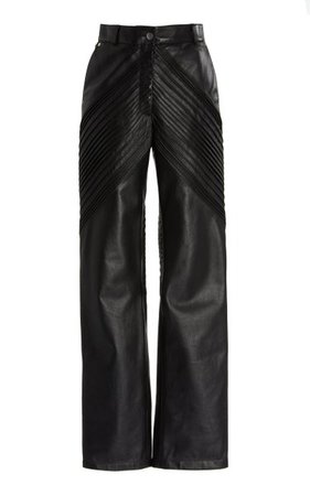 Pintucked Leather Straight-Leg Pants By Peter Do | Moda Operandi
