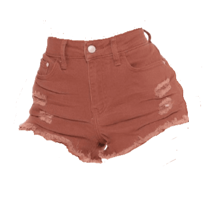 Cancun cut off denim shorts - Brown